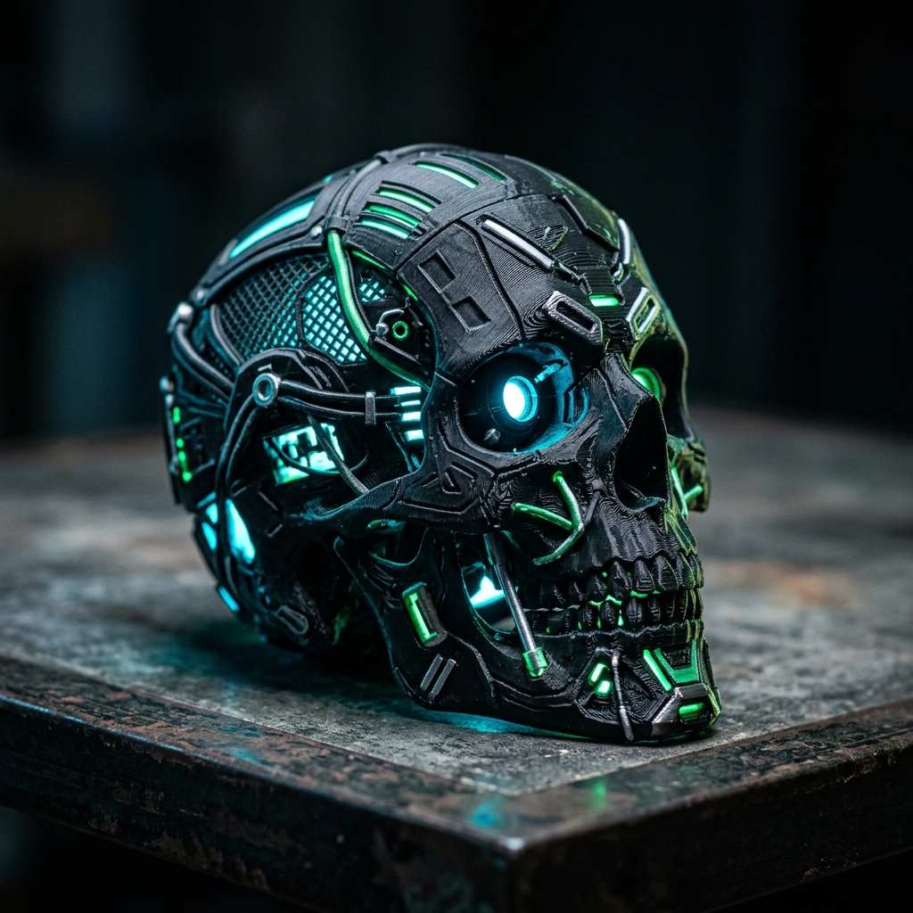 Escultura Cyberpunk Neon